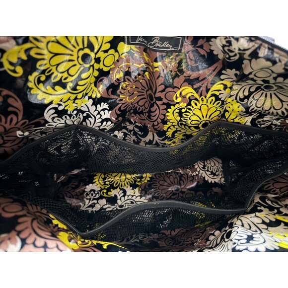 Vera Bradley Black Quilted Large Diaper Bag Changing Pad Floral Vinyl Interior - Picture 5 of 9